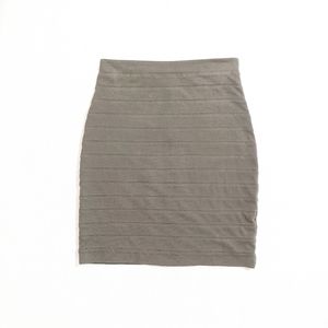 Express Grey Bandage Bodycon Pencil Miniskirt